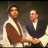 Actors (L-R) Peter Francis-James & F. Murray Abraham in a scene fr. the New York Shakespeare production of the play "Antigone." (New York)
