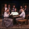 Actors (L-R) John Cunningham, Mary Beth Peil, J. K. Simmons, Andrew Hill Newman, Crista Moore, Barbara Walsh, Todd Graff & Donna Murphy, in a scene fr. the Off-Broadway musical "Birds of Paradise." (New York)
