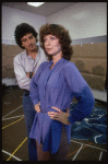 Actors Martin Vidnovic & Meg Bussert in a publicity shot fr. the Broadway revival of the musical "Brigadoon." (New York)