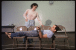 Actors Mark Zimmerman & Elaine Hausman in a publicity shot fr. the Broadway revival of the musical "Brigadoon." (New York)