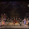 Ice skater/dancer John Curry (C) & ensemble in the "Sword Dance" fr. the Broadway revival of the musical "Brigadoon." (New York)