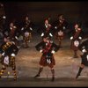 Ice skater/dancer John Curry (C) & ensemble in the "Sword Dance" fr. the Broadway revival of the musical "Brigadoon." (New York)