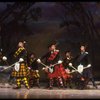 Ice skater/dancer John Curry (C) & ensemble in the "Sword Dance" fr. the Broadway revival of the musical "Brigadoon." (New York)