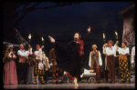 Dancer Marina Eglevsky (C) in the "Funeral Dance" fr. the Broadway revival of the musical "Brigadoon." (New York)