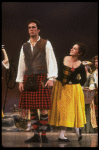 Dancer Marina Eglevsky & ice skater/dancer John Curry in a scene fr. the Broadway revival of the musical "Brigadoon." (New York)