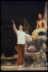 Actors Martin Vidnovic & Meg Bussert in a scene fr. the Broadway revival of the musical "Brigadoon." (New York)