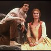 Actors Martin Vidnovic & Meg Bussert in a scene fr. the Broadway revival of the musical "Brigadoon." (New York)