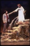 Actors Martin Vidnovic & Meg Bussert in a scene fr. the Broadway revival of the musical "Brigadoon." (New York)