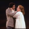 Actors Martin Vidnovic & Meg Bussert in a scene fr. the Broadway revival of the musical "Brigadoon." (New York)