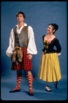 Dancers Jeff Harvey & Marina Eglevsky in a publicity shot fr. the replacement cast of the Broadway revival of the musical "Brigadoon." (New York)