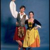 Dancers Jeff Harvey & Marina Eglevsky in a publicity shot fr. the replacement cast of the Broadway revival of the musical "Brigadoon." (New York)