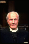 Actor Gwyllum Evans in a scene fr. the Broadway revival of the play "Arsenic and Old Lace." (New York)