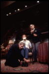 Actors (L-R) William Hickey, Tony Roberts & Abe Vigoda in a scene fr. the Broadway revival of the play "Arsenic and Old Lace." (New York)