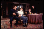 Actors (L-R) Kevin McClarnon, Tony Roberts, William Hickey & Abe Vigoda in a scene fr. the Broadway revival of the play "Arsenic and Old Lace." (New York)