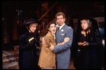 Actors (L-R) Polly Holliday, Mary Layne, Tony Roberts & Jean Stapleton in a scene fr. the Broadway revival of the play "Arsenic and Old Lace." (New York)