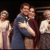 Actors (L-R) Jean Stapleton, Tony Roberts, Mary Layne, & Polly Holliday in a scene fr. the Broadway revival of the play "Arsenic and Old Lace." (New York)