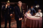 Actors (L-R) Barry Snider, William Hickey, Jean Stapleton, Tony Roberts & Polly Holliday in a scene fr. the Broadway revival of the play "Arsenic and Old Lace." (New York)