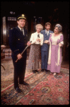 Actors (L-R) Barry Snider, Polly Holliday, Tony Roberts & Jean Stapleton in a scene fr. the Broadway revival of the play "Arsenic and Old Lace." (New York)