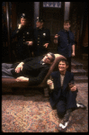 Actors (Back L-R) Andrew Gorman, William Metzo & Kevin McClarnon, (Front L-R) Jonathan Frid & Larry Storch in a scene fr. the replacement cast of the Broadway revival of "Arsenic and Old Lace." (New York)