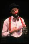 Actor Avner Eisenberg  in a scene fr. the Off-Broadway one man show "Avner the Eccentric." (New York)