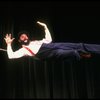 Actor Avner Eisenberg in a scene fr. the Off-Broadway one man show "Avner the Eccentric." (New York)