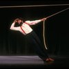 Actor Avner Eisenberg in a scene fr. the Off-Broadway one man show "Avner the Eccentric." (New York)