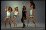 Actresses (L-R) Jasmine Guy, Pattie Darcy, Peggi Blu & Adriane Lenox in a scene fr. the Off-Broadway musical revue "Beehive." (New York)