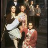 Actors (Front, clockwise) Peter Michael Goetz, Deborah Hedwall, Jennie Dundas & Roberta Maxwell w. (Back,L-R) Betty Miller, Katherine Borowitz & Jeremy Peter Johnson  in a scene fr. the American Place Theatre prod. of the play, "Before The Dawn." (New York)