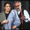 Actors Betty Miller & Peter Michael Goetz in a scene fr. the American Place Theatre prod. of the play,  "Before the Dawn." (New York)