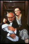 Actors Peter Michael Goetz & Roberta Maxwell in a scene fr. the American Place Theatre prod. of the play, "Before The Dawn." (New York)