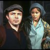 Actors David Leary & Elisa Loti in a scene fr. the American Place Theatre prod. of the play, "Before The Dawn." (New York)