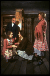 Actors (L-R) Jennie Dundas, Peter Michael Goetz, Roberta Maxwell & Deborah Hedwall in a scene fr. the American Place Theatre prod. of the play, "Before The Dawn." (New York)
