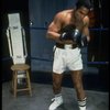 Actor Geoffrey C. Ewing as boxer Muhammad Ali in a scene fr. the one-man Off-Broadway play "Ali." (New York)