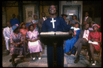 Actress Rhetta Hughes (C) in a scene fr. the Broadway musical "Amen Corner." (New York)