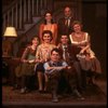 Actors (Top L-R) Marissa Chibas & Peter Michael Goetz, (Middle L-R) Royana Black, Kathleen Widdoes, Patrick Breen & Marilyn Chris, & (Front) Matthew Broderick in a company shot fr. the first replacement cast of the Broadway play "Brighton Beach Memoirs."