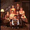 Actors (top L-R) Marissa Chibas & Peter Michael Goetz, (middle L-R) Royana Black, Kathleen Widdoes, Patrick Breen & Marilyn Chris, & (fr.) Fisher Stevens in a company shot fr. the first replacement cast of the Broadway play "Brighton Beach Memoirs." (New York)