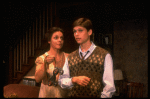 Actors Dorothy Holland & Nicholas Strouse in a scene fr. the second replacement cast of the Broadway play "Brighton Beach Memoirs." (New York)