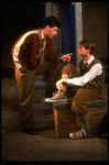 Actors (L-R) Peter Birkenhead & Nicholas Strouse in a scene fr. the second replacement cast of the Broadway play "Brighton Beach Memoirs." (New York)