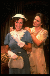 Actresses (L-R) Verna Bloom & Dorothy Holland in a scene fr. the second replacement cast of the Broadway play "Brighton Beach Memoirs." (New York)