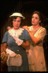 Actresses (L-R) Verna Bloom & Dorothy Holland in a scene fr. the second replacement cast of the Broadway play "Brighton Beach Memoirs." (New York)