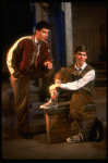 Actors (L-R) Peter Birkenhead & Nicholas Strouse in a scene fr. the second replacement cast of the Broadway play "Brighton Beach Memoirs." (New York)