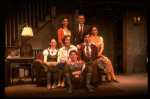 Actors (top L-R) Wendy Gazelle, Dick Latessa, (middle L-R) Jennifer Blanc, Verna Bloom, Peter Birkenhead, Dorothy Holland, (bottom) Nicholas Strouse in a company shot fr. the second replacement cast of the Broadway play "Brighton Beach Memoirs." (New York)