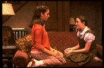 Actresses (L-R) Wendy Gazelle & Jennifer Blanc in a scene fr. the second replacement cast of the Broadway play "Brighton Beach Memoirs." (New York)