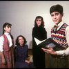 Actors (L-R) Olivia Laurel Mates, Barbara Caruso, Elizabeth Perkins & Jonathan Silverman in a rehearsal shot fr. the first National tour of the Broadway play "Brighton Beach Memoirs."