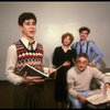 Actors (L-R) Jonathan Silverman, Joan Copeland, Charles Cioffi (seated) & Mark Nelson in a rehearsal shot fr. the first National tour of the Broadway play "Brighton Beach Memoirs."