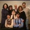 Top L-R) Actors Barbara Caruso, Elizabeth Perkins, Olivia Mates, Dir. Gene Saks, Joan Copeland, Charles Cioffi; (Front L-R) Jonathan Silverman, Mark Nelson in a rehearsal shot fr. the first National tour of the Broadway play "Brighton Beach Memoirs."