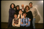 Top L-R) Actors Barbara Caruso, Elizabeth Perkins, Olivia Mates, Dir. Gene Saks, Joan Copeland, Charles Cioffi; (Front L-R) Jonathan Silverman, Mark Nelson in a rehearsal shot fr. the first National tour of the Broadway play "Brighton Beach Memoirs."