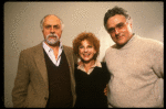 L-R) Director Gene Saks & actors Joan Copeland & Charles Cioffi in a rehearsal shot fr. the first National tour of the Broadway play "Brighton Beach Memoirs."
