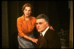 Actors Joan Copeland & Charles Cioffi in a scene fr. the first National tour of the Broadway play "Brighton Beach Memoirs."