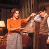 Actors Joan Copeland & Jonathan Silverman in a scene fr. the first National tour of the Broadway play "Brighton Beach Memoirs."